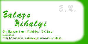 balazs mihalyi business card